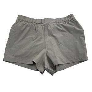 Tracksmith Running Shorts Womens Large Gray Stretch Pockets Drawstring Athletic